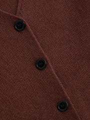 Knit V-neck Split Belted Vest