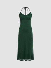 Glitter Knotted Maxi Dress