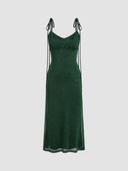 Glitter Knotted Maxi Dress