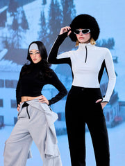 Wool-look Collar Straight Leg Cargo Jumpsuit With Belt