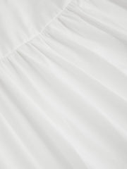 100% Cotton Tie Front Bow Smock Mini Dress