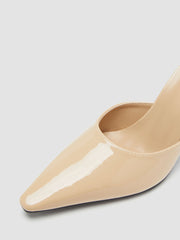 POINTED-TOE HEELED MULES