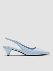 POINTED-TOE SLINGBACK KITTEN HEELS