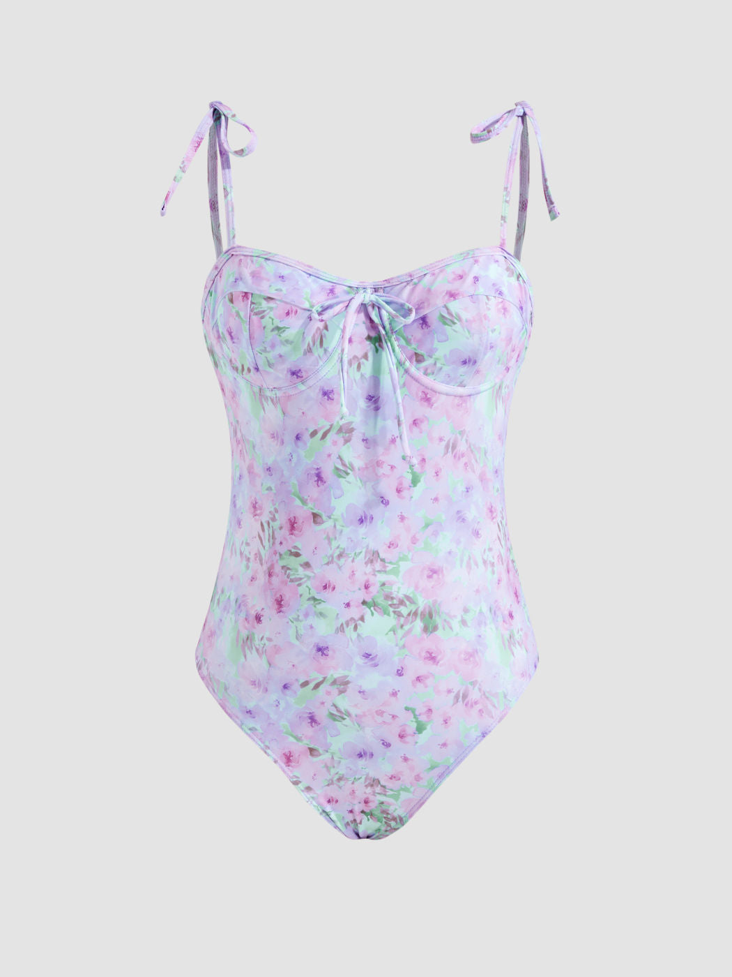 Floral Sea Underwire One Piece Swimsuit