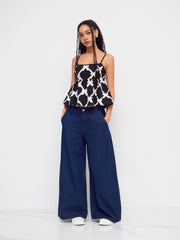 100% Cotton Bowknot Ruffle Cami Top