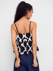100% Cotton Bowknot Ruffle Cami Top
