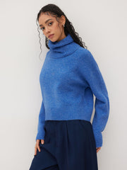 Knit High Neck Long Sleeve Top