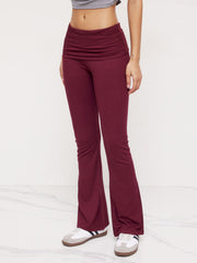 Foldover Flared Yoga Pants