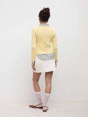 Wool-blend Round Neckline Knitted Top