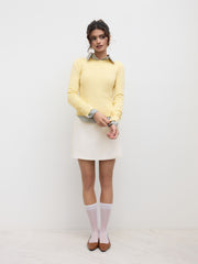 Wool-blend Round Neckline Knitted Top