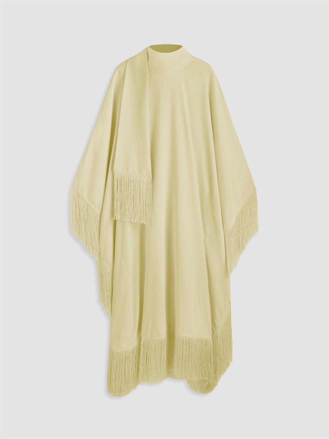 Tassel Hem Solid Maxi Dress