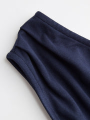Asymmetrical Neck Ruched Tank Top & Cotton-blend Mid Rise Stripe Elastic Waist Straight Leg Trousers