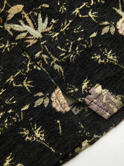 Jacquard Halter Neckline Floral Cut Out Tie Front Mini Dress & FAUX PATENT LEATHER MARY JANE PUMPS