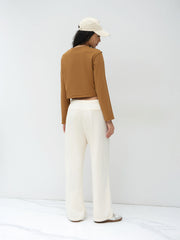100% Cotton Round Neckline Crop Tee
