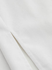 Linen-blend Button Through Shirt Maxi Dress With Belt