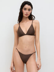 V-neck Triangle Cheeky Bikini Set