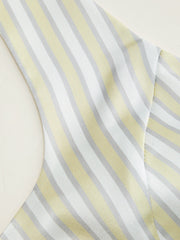 Halter Neckline Stripe Bowknot Tank Top