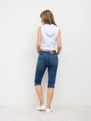 Hooded Bowknot Zip Through Tank Top