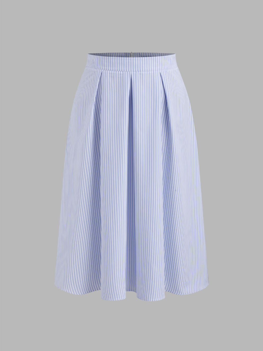 Mid Rise Stripe Pleated Maxi Skirt Curve & Plus