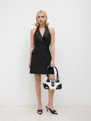 Collar Double Breasted Mini Dress