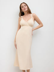 Sweetheart Neckline Cut Out Lace Trim Maxi Dress