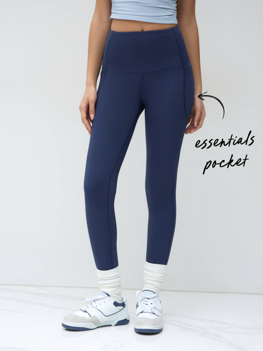 CIDERAIRY™ Mid Rise Solid Pocket Active Leggings