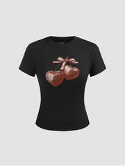 Cherry Graphic Short Sleeve Tee