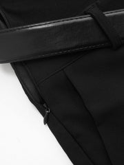 Boat Neck Tapered Jumpsuit With Belt
