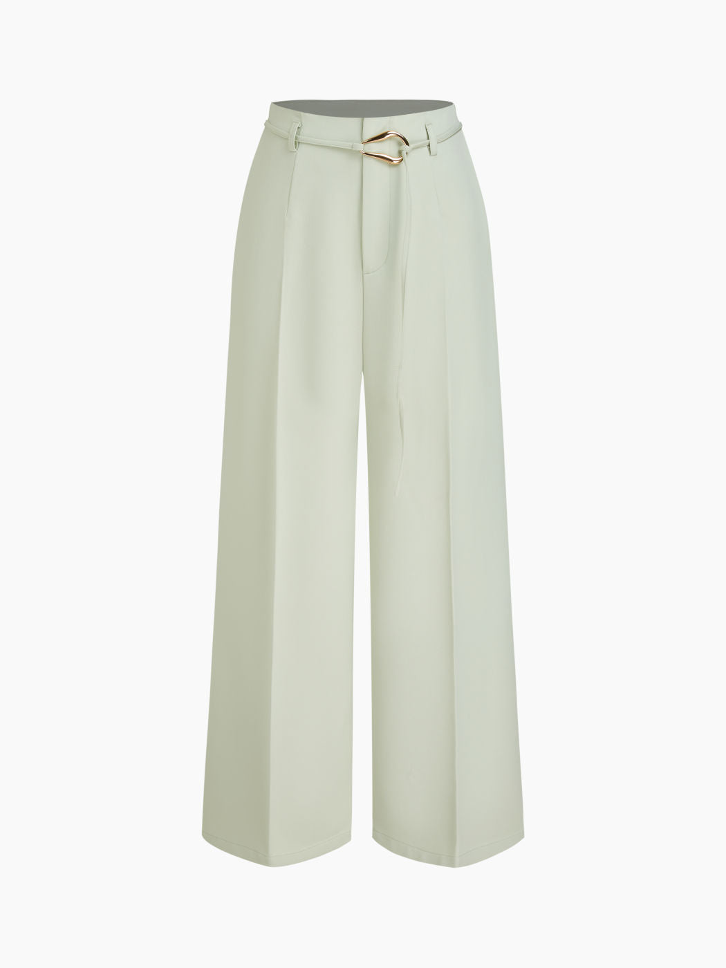 Belted Mid Rise Cropped Trouser