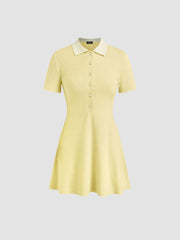 Terry Polo Ruffle Mini Dress