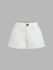 Denim Mid Rise Micro Shorts