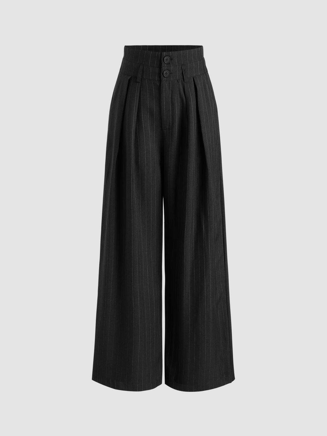 Double Waistband Pinstripe Trouser