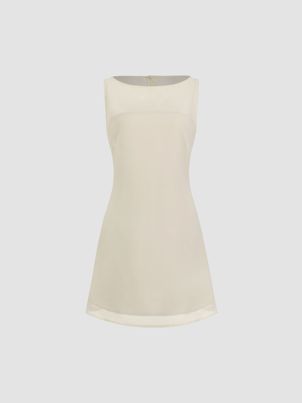 See-through Mini Dress & Solid Cami Mini Dress