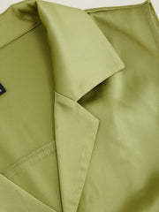 Satin Collar Knotted Top