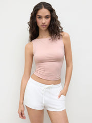 CDR Second Skin Double Layered Boat Neck Tank Top