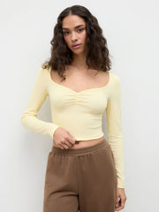 CDR Sweetheart Twist Long Sleeve Top