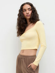 CDR Sweetheart Twist Long Sleeve Top