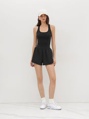 CIDERAIRY™ U-neckline Solid Criss Cross Active Romper