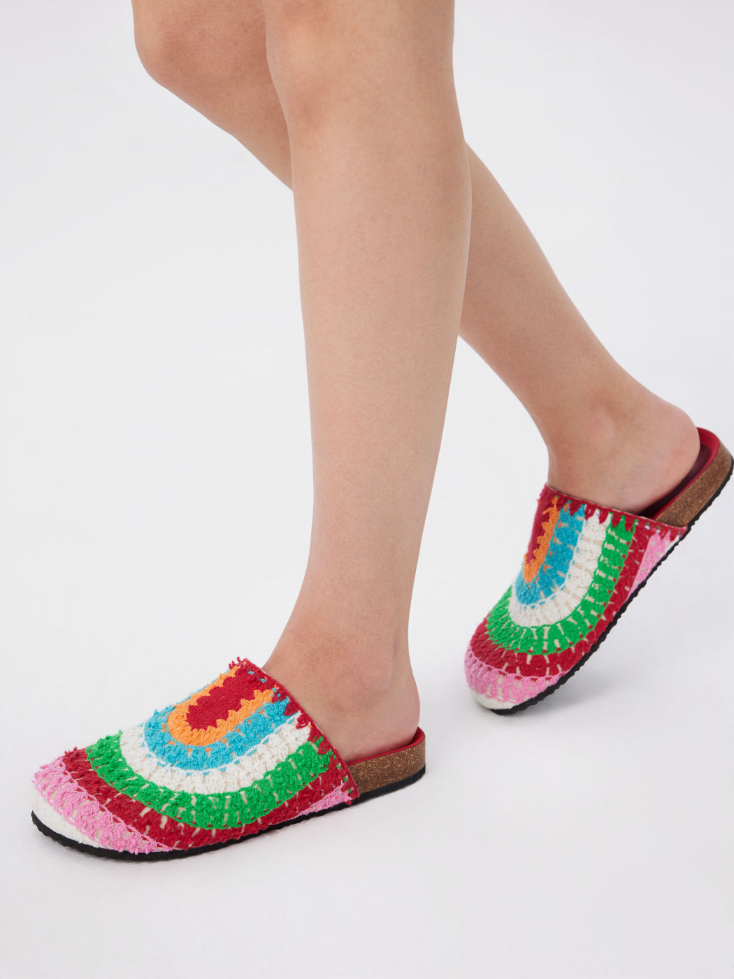 MULTI-COLOR KNIT FLAT SHOES