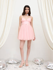 Tulle Bowknot Cami Mini Dress