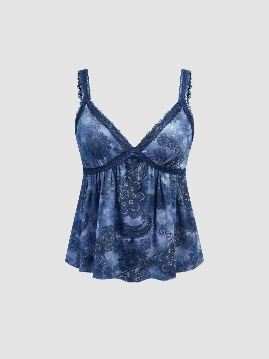 Velvet Sweetheart Aztec Lace Cami Top