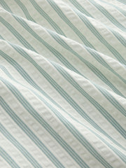 Cotton-blend Stand Collar Stripe Bowknot Tank Top