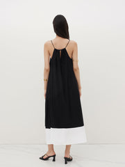 Two-Tone Maxi Slip Dress