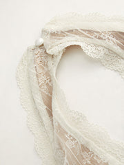 Lace Halter Neckline Floral Tank Top