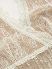 Lace Halter Neckline Floral Tank Top
