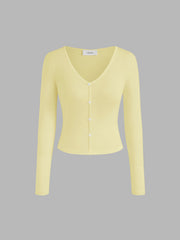 Long Sleeve Button Top & Middle Waist Trousers Loungewear Set