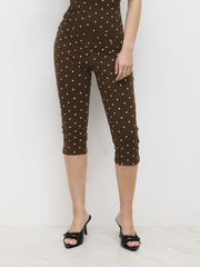 Polka Dot Stretch Capri