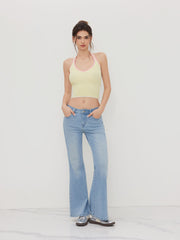 Stretch Cider Denim Low Rise Bootcut Jeans