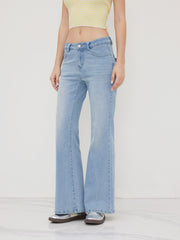 Stretch Cider Denim Low Rise Bootcut Jeans