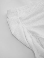 Mesh Texture Drawstring Ruffle Bandeau Top